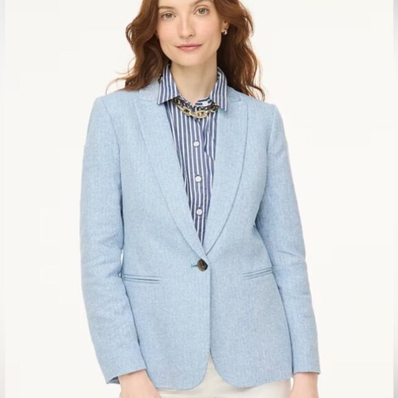 NEW J Crew Herringbone One Button Blazer and Mini Skirt Set Women’s 4 - Picture 9 of 9